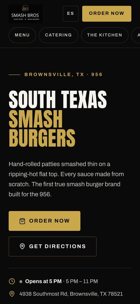 Smash Bros 956 website on a phone